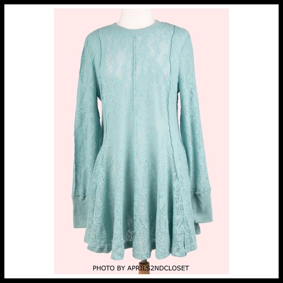 FREE PEOPLE BOHO FLOWY TUNIC SWEATER MINI A2C - Picture 3 of 16